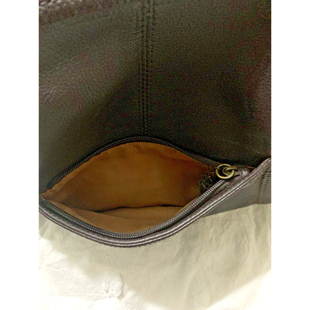 The Sak Lucia Dark Brown Pebbled Leather Crossbody Bag Adjustable Strap Pockets - Picture 7 of 12